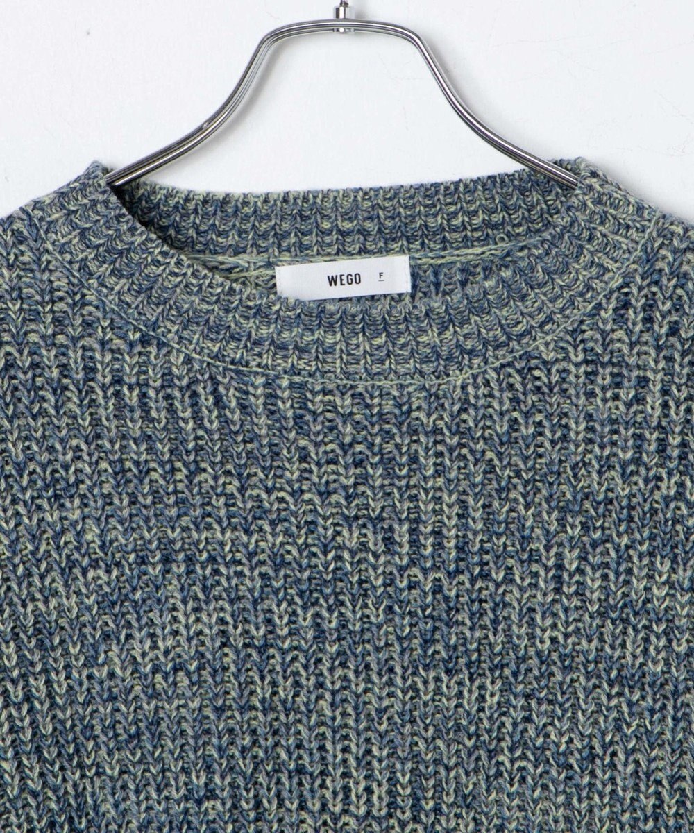 WEGO ミックスカーラーショートニット 