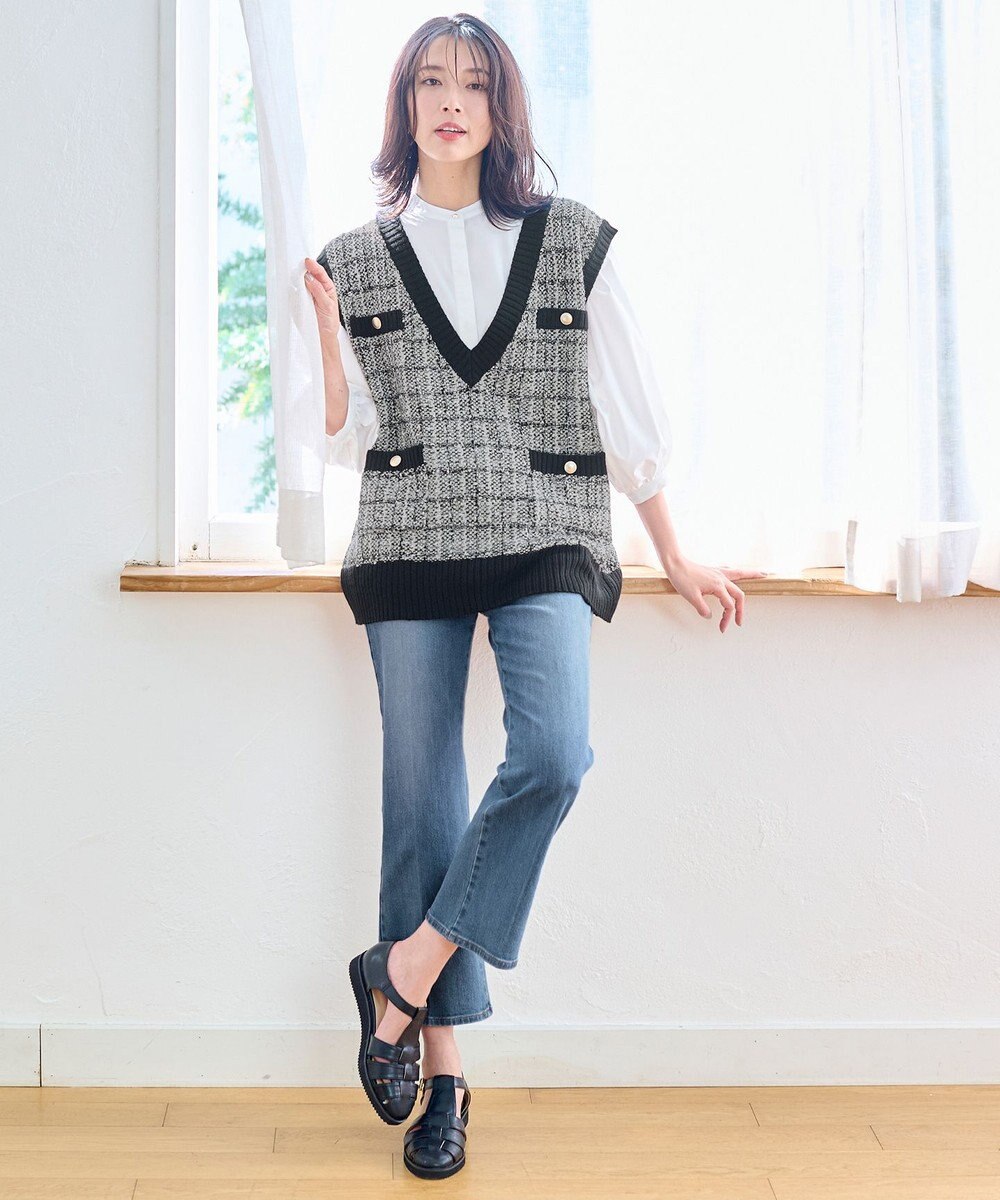 ANY 【洗濯機可/ストレッチ】デニムフレアパンツ 