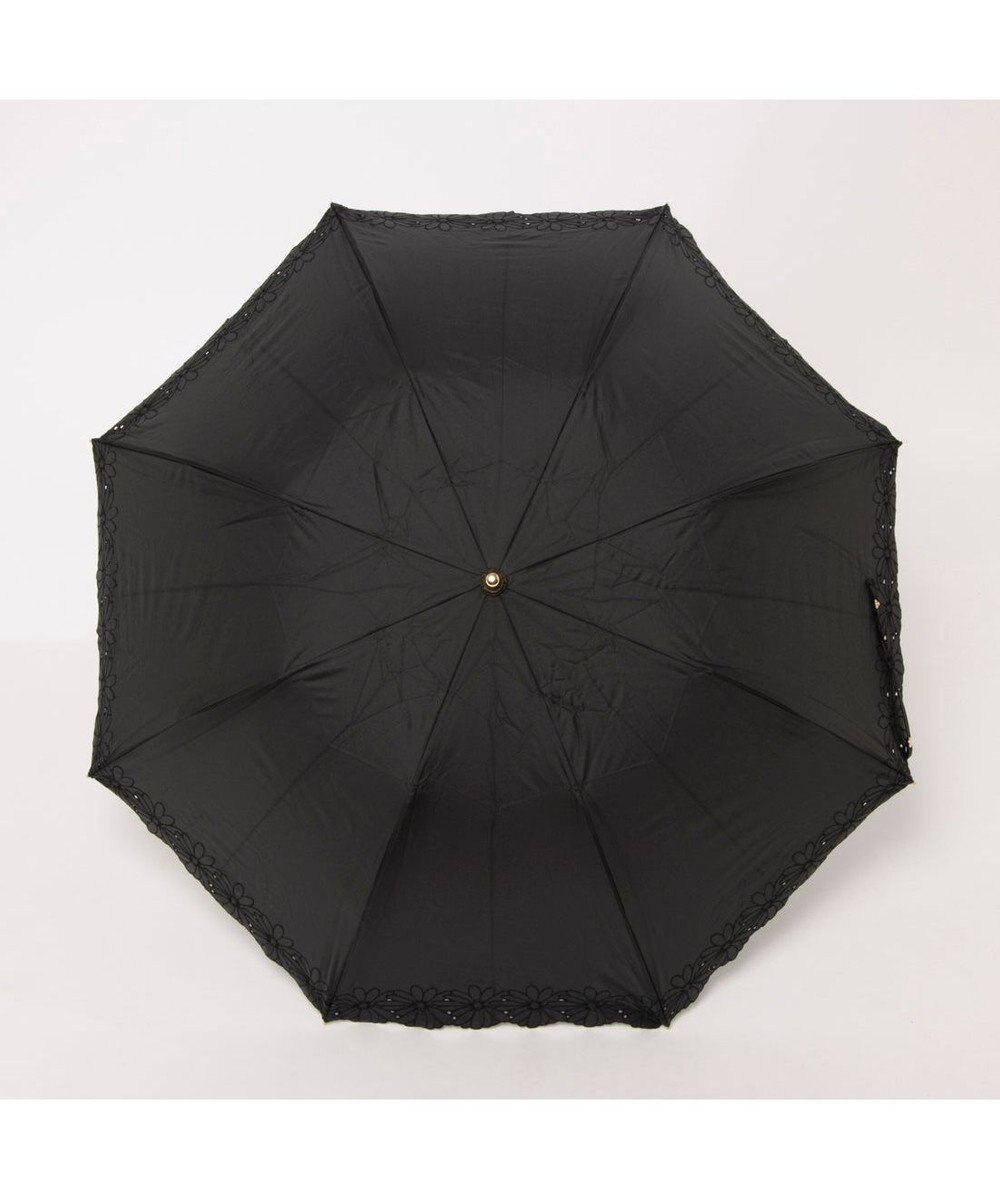 UNBILLION カシュネ cachenez / PUフラワーボーラー刺繍トップレス2段折りたたみ傘 