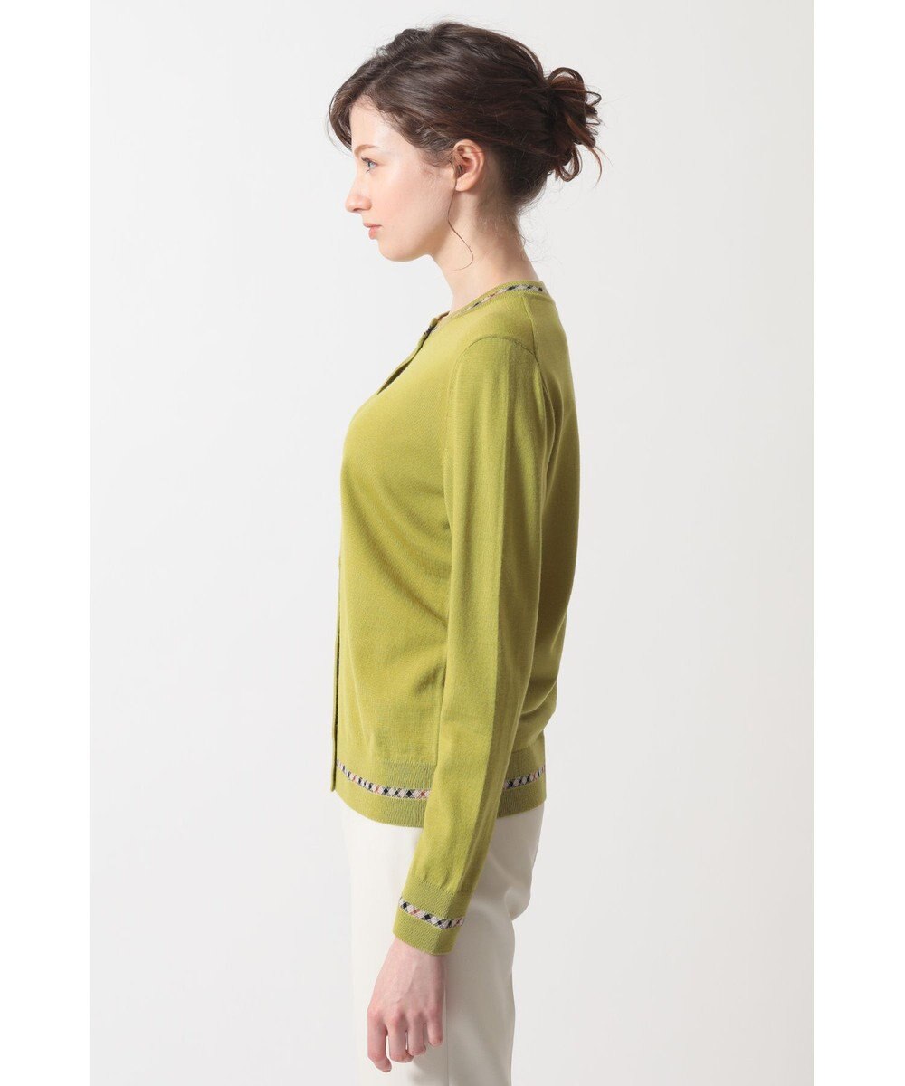 DAKS スーパーファインメリノウール チェックカーディガン 