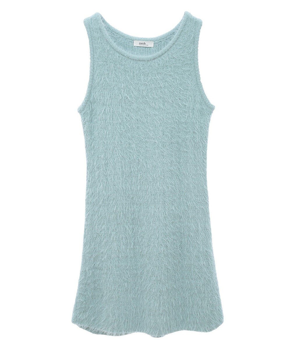 earth music&ecology ＳＥＴ２点シャギーショートカーデ＋ミニワンピース 