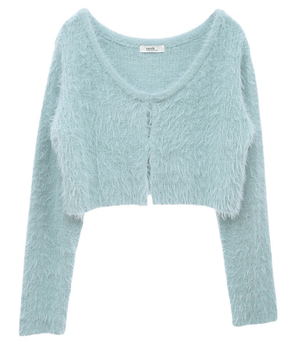 earth music&ecology ＳＥＴ２点シャギーショートカーデ＋ミニワンピース 