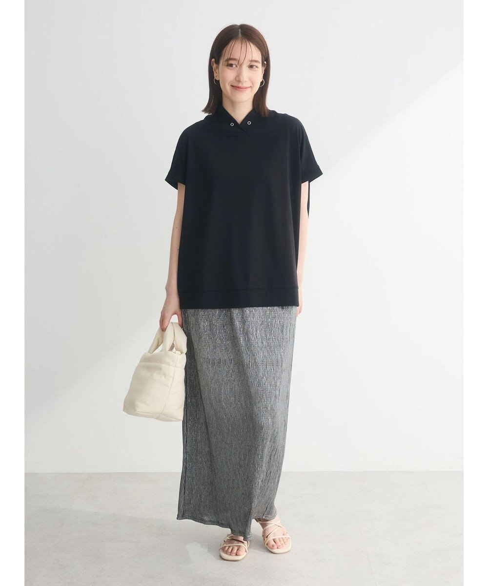 Green Parks フレンチスリーブ抜け襟カットプルオーバー 