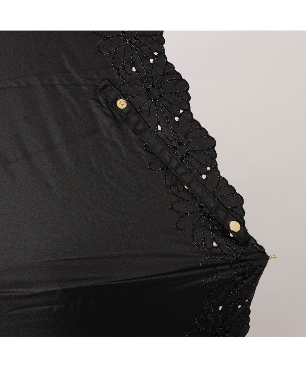 UNBILLION カシュネ cachenez / PUフラワーボーラー刺繍トップレス2段折りたたみ傘 