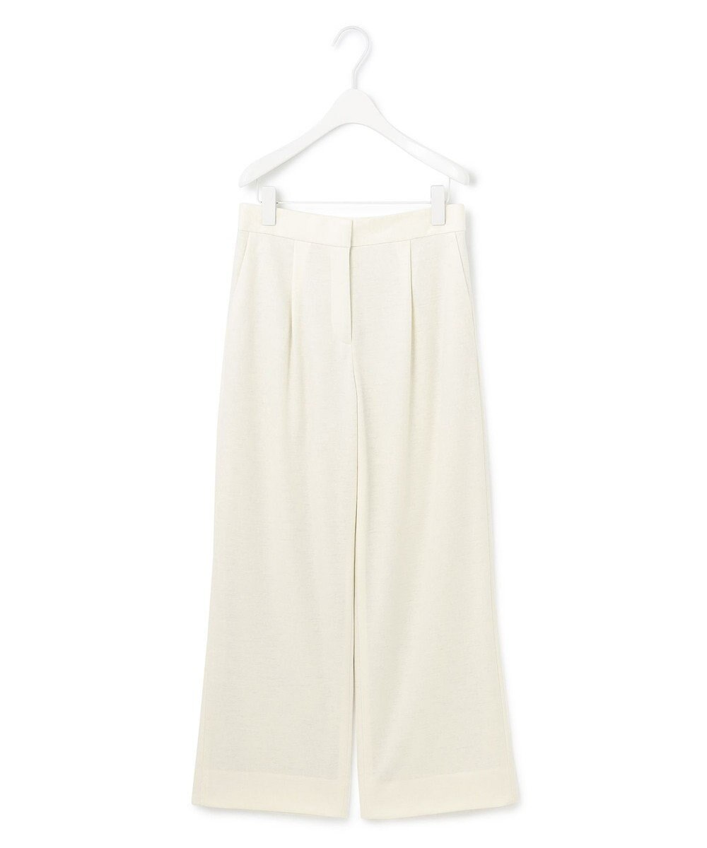 ICB 【洗える】 ウォッシャブルウールジャージー ワイドパンツ 