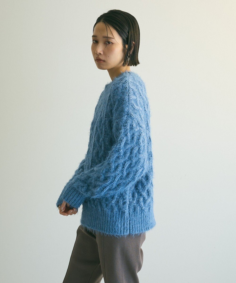 Green Parks armonia．シャギーケーブルニット 