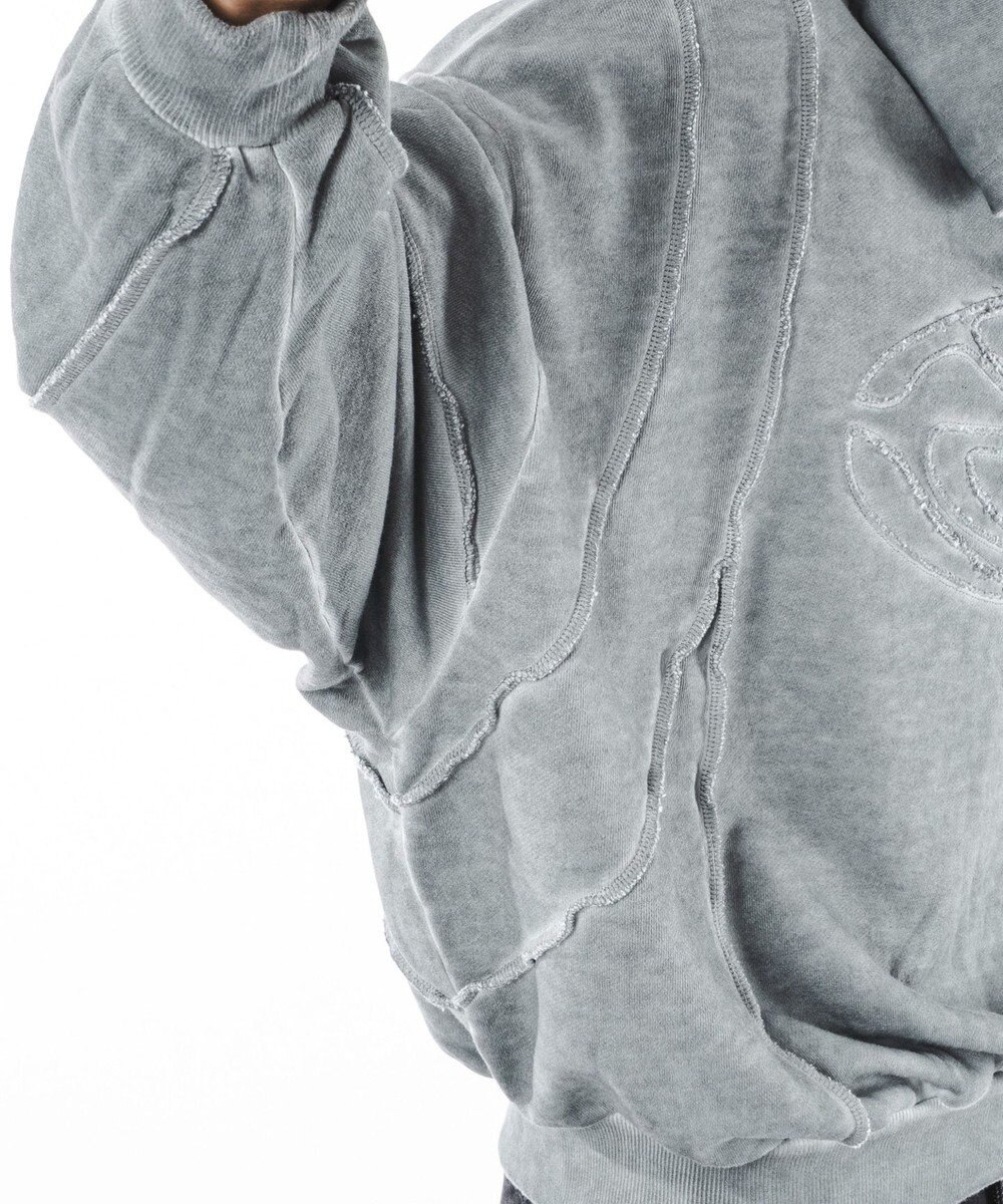 WEGO 【ユニセックス着用ITEM/MLサイズ展開】コールドダイスウィッチングプルパーカー 