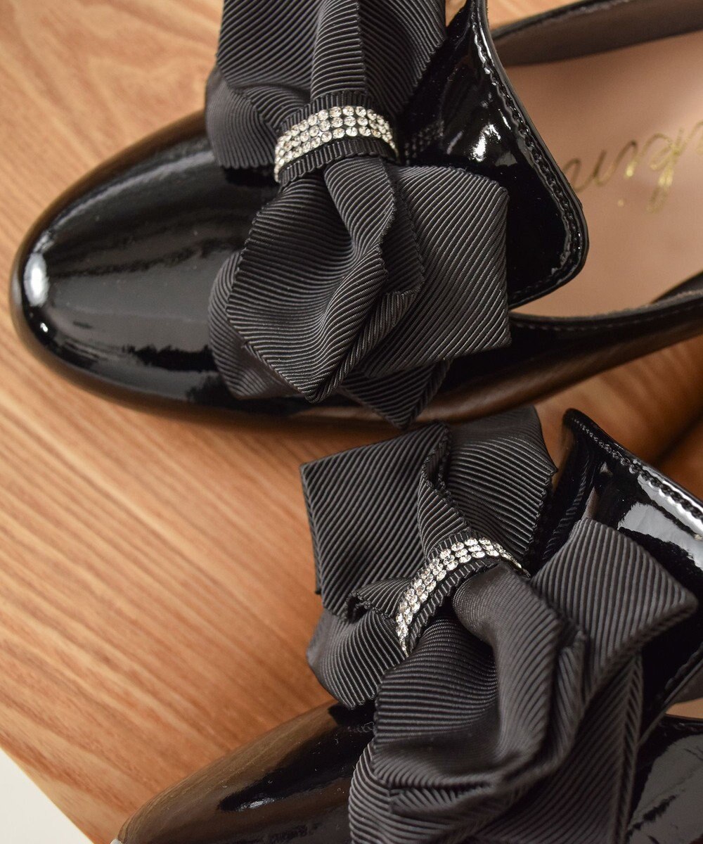 Bridget Birkin 【Bridget Birkin】ヒールアップキラキラリボンローファー 