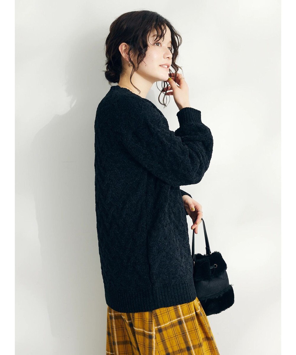 CRAFT STANDARD BOUTIQUE 洗えるモールケーブルニットチュニック 