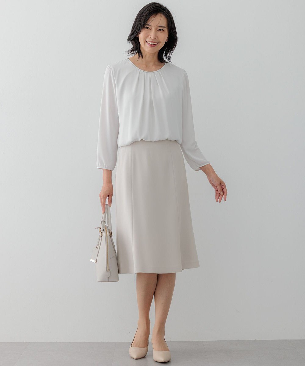 23区 【洗える】シルキーデシン ボールチェーン カットソー 