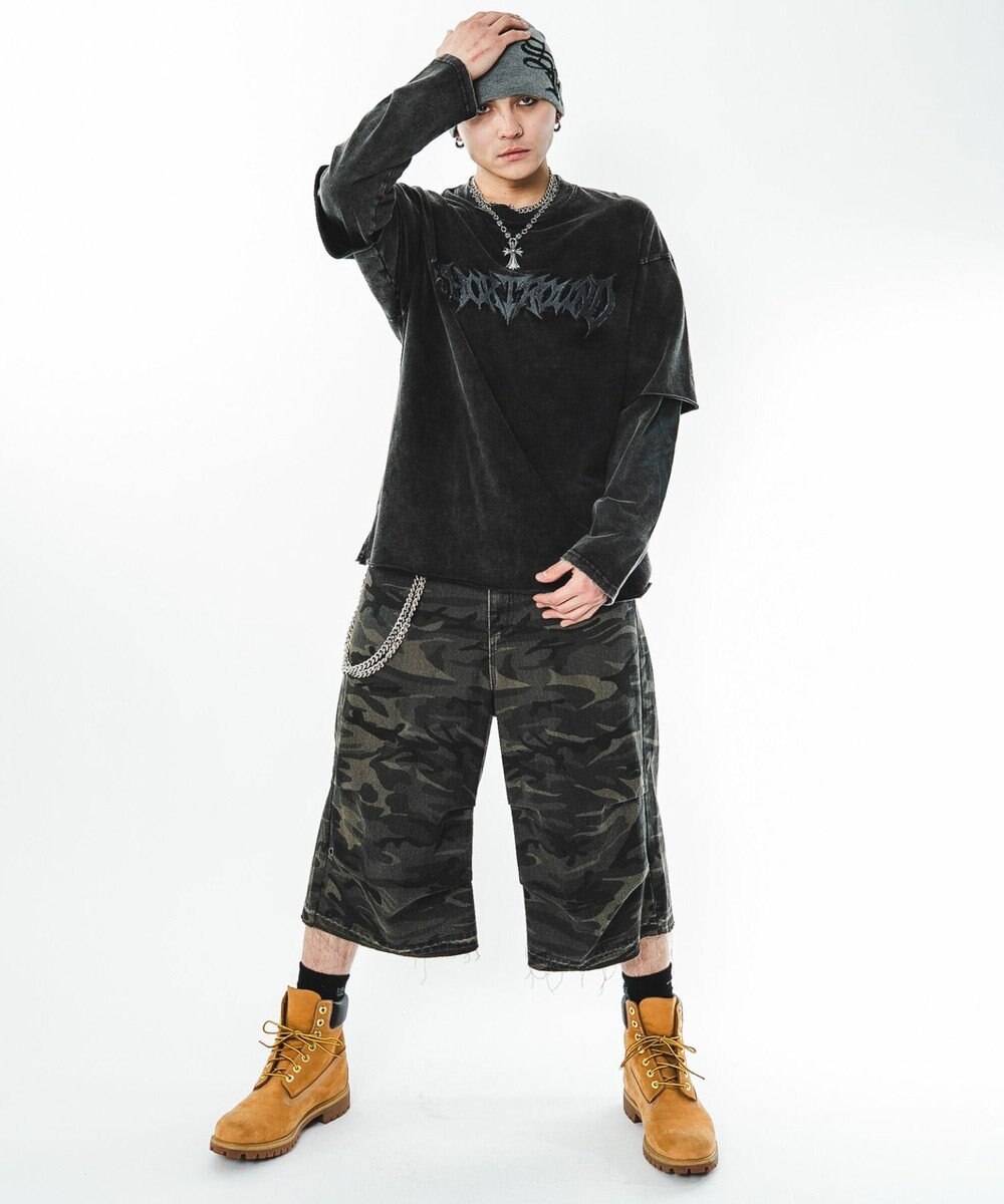 WEGO 【ユニセックス着用ITEM】ブリーチレイヤードグラフィックT（LS） 
