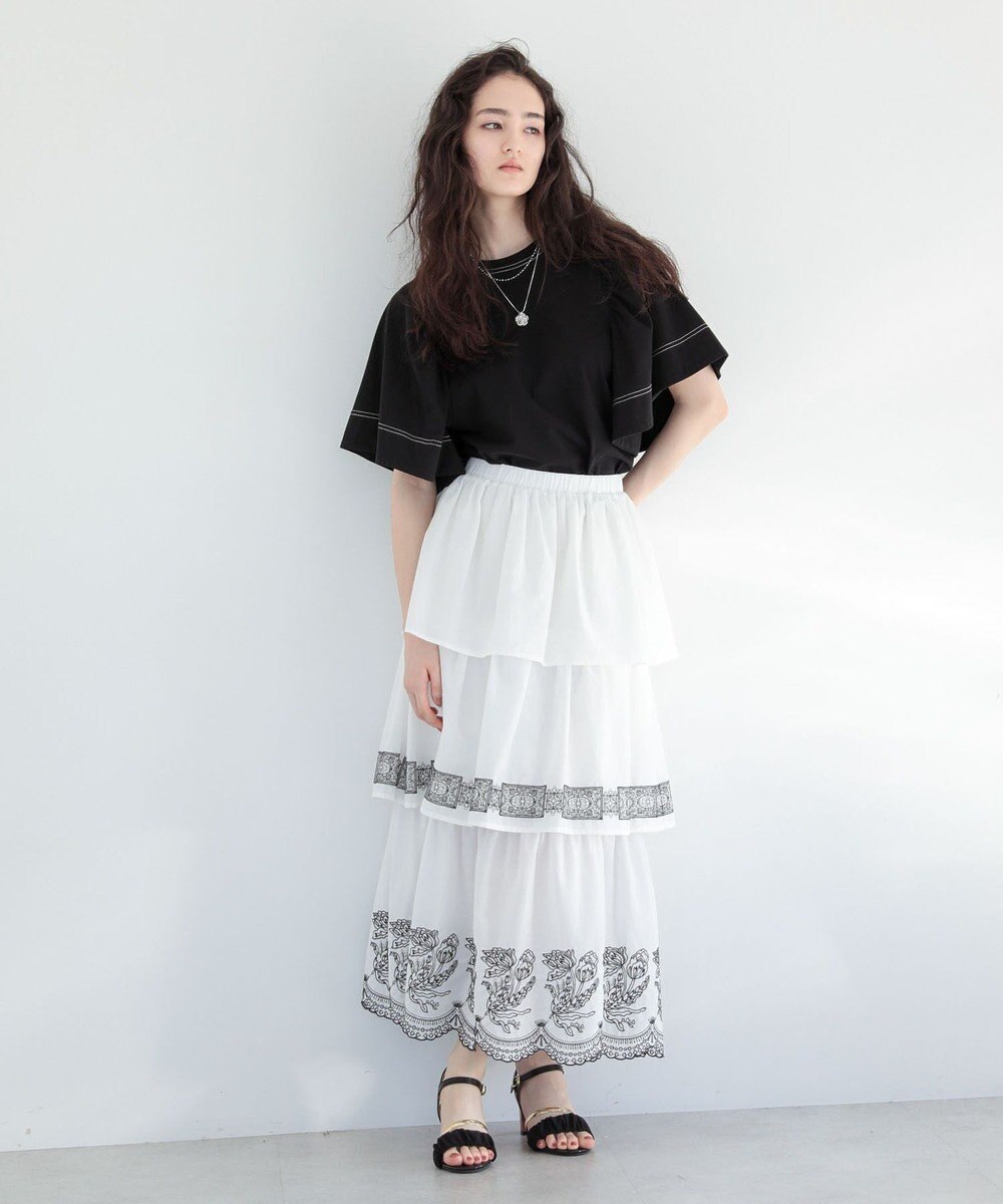 Green Parks ■ＥＳＣＡＲ　バイカラーｓｔフレアスリーブＴＥＥ 