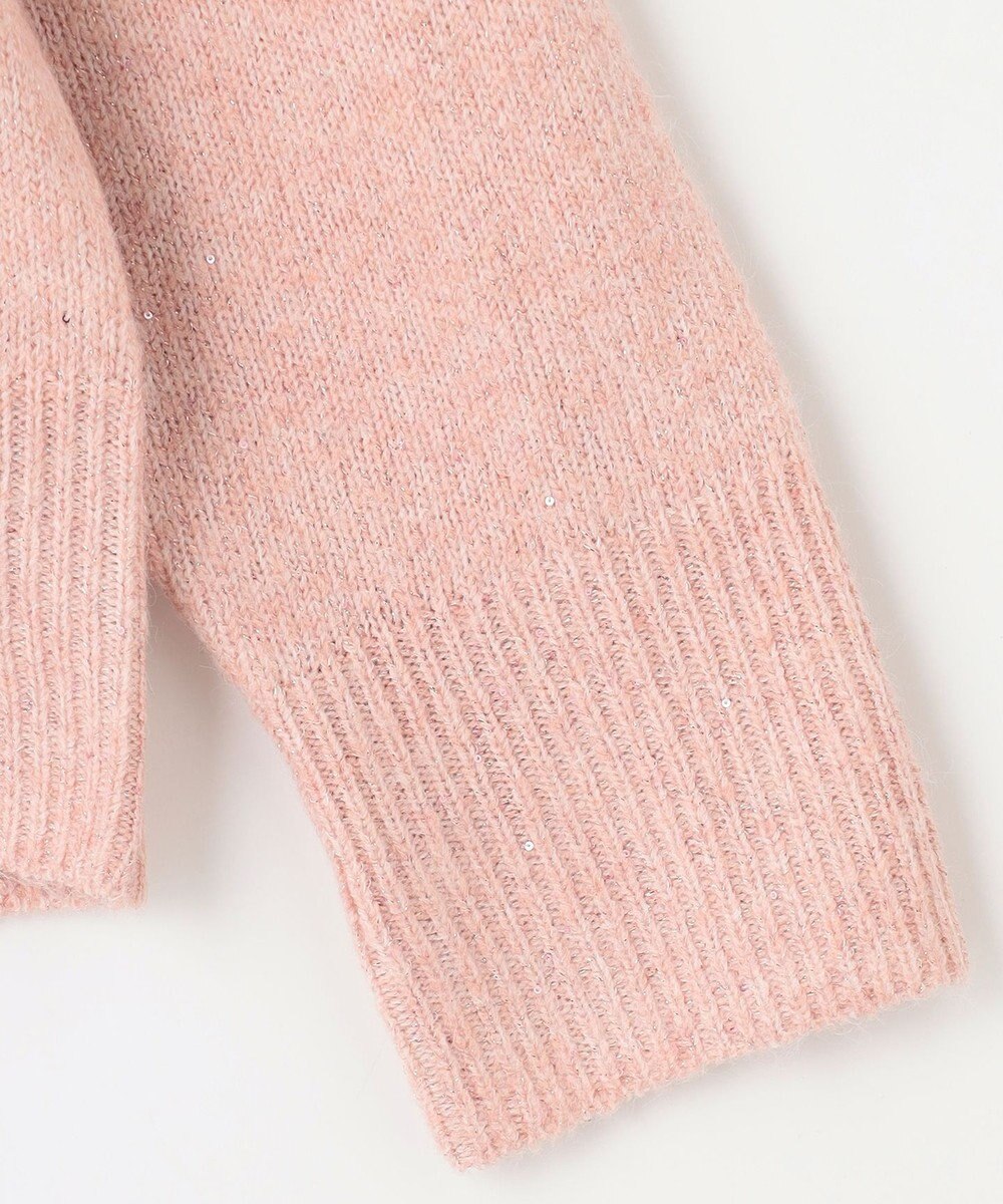 ANY シャイニースパンコールVネックニット 