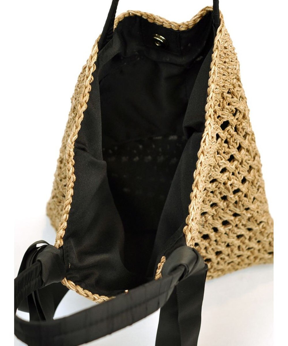 UNBILLION cachecache 下がりグログランペーパー柄編みトート 