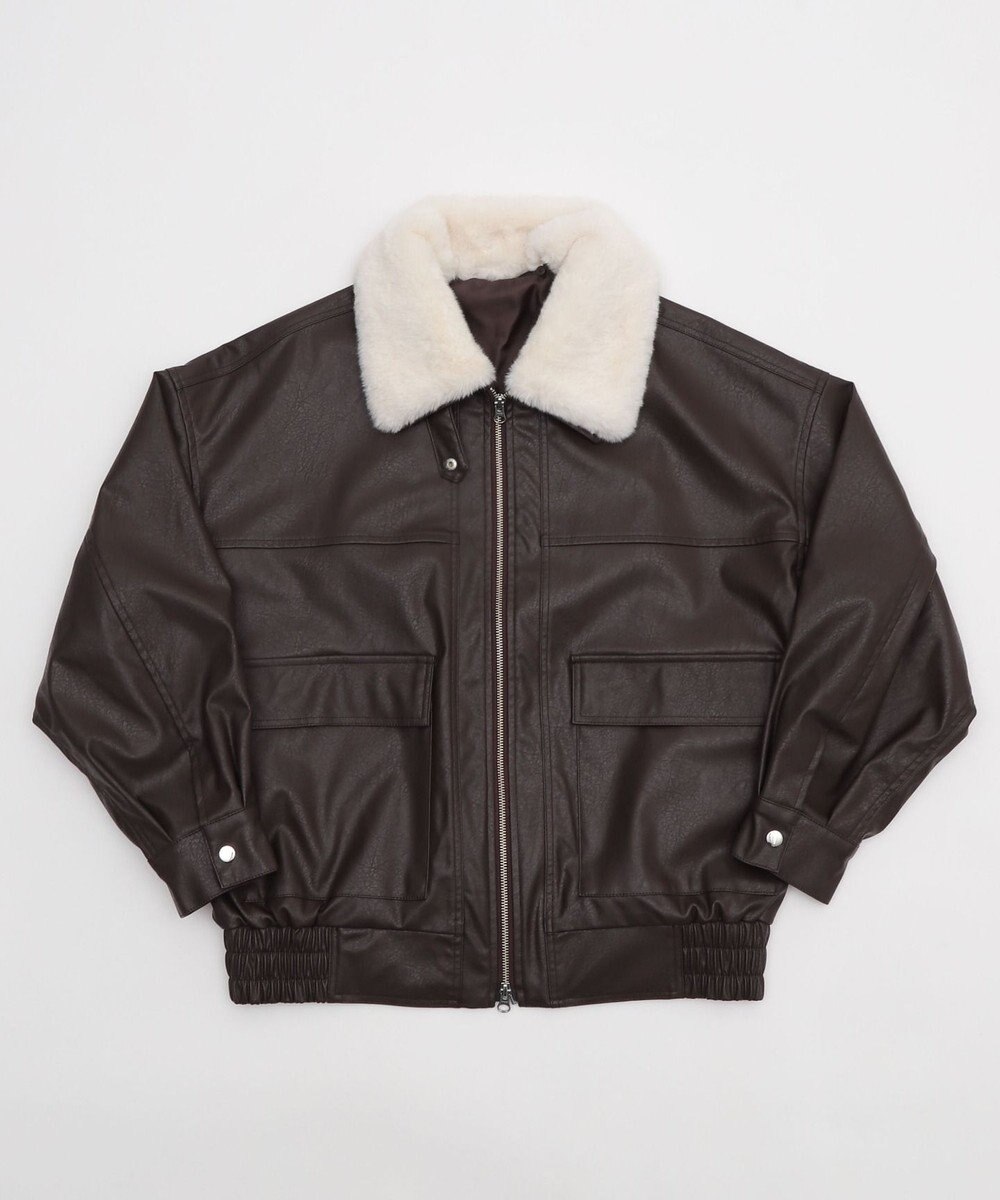 WEGO 2WAYファー襟PUジャケット 