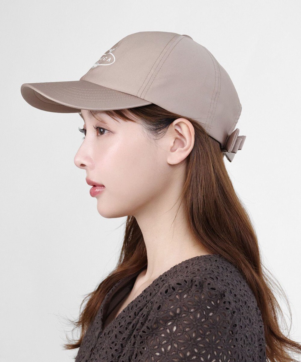 TOCCA 【UV90%以上カット・吸水速乾・接触冷感・抗菌防臭・洗える・サイズ調整可・リボン取り外し可】LOGO RIBBON CAP キャップ 