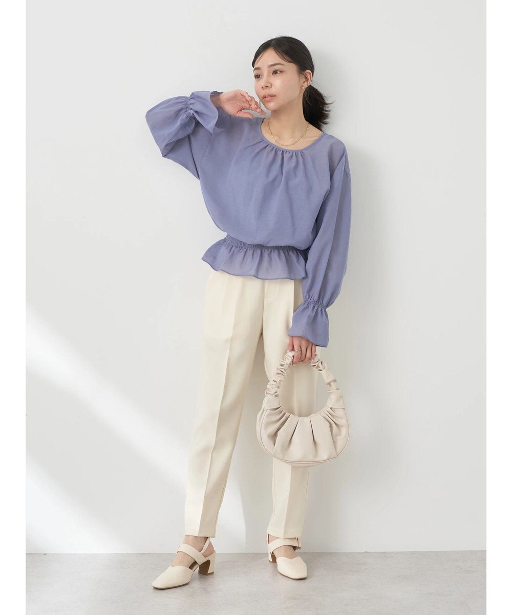 earth music&ecology シャーリングシアーブラウス 