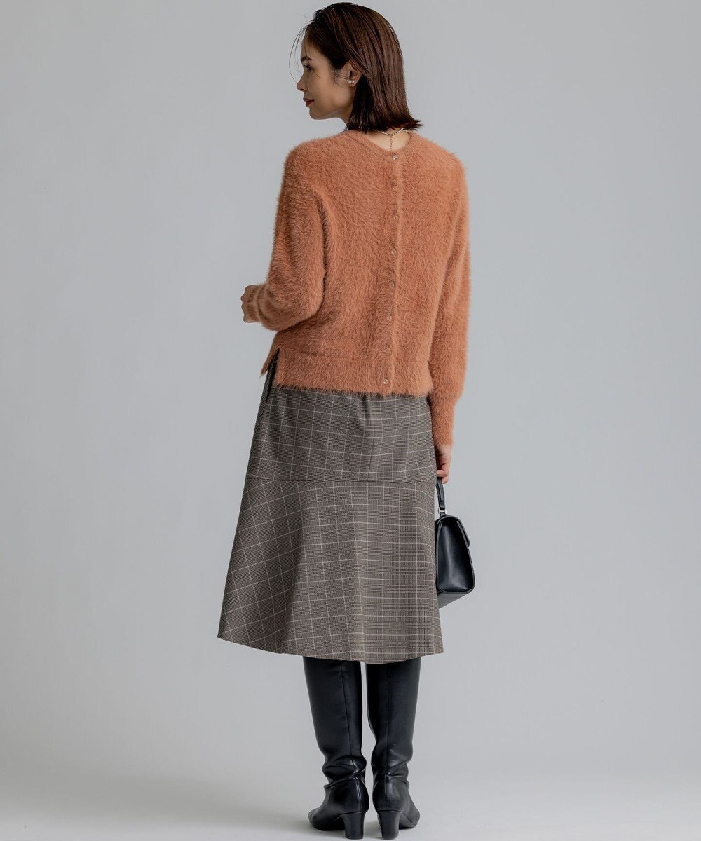 組曲 【前後着用可】2WAYナイロンファー ニット 