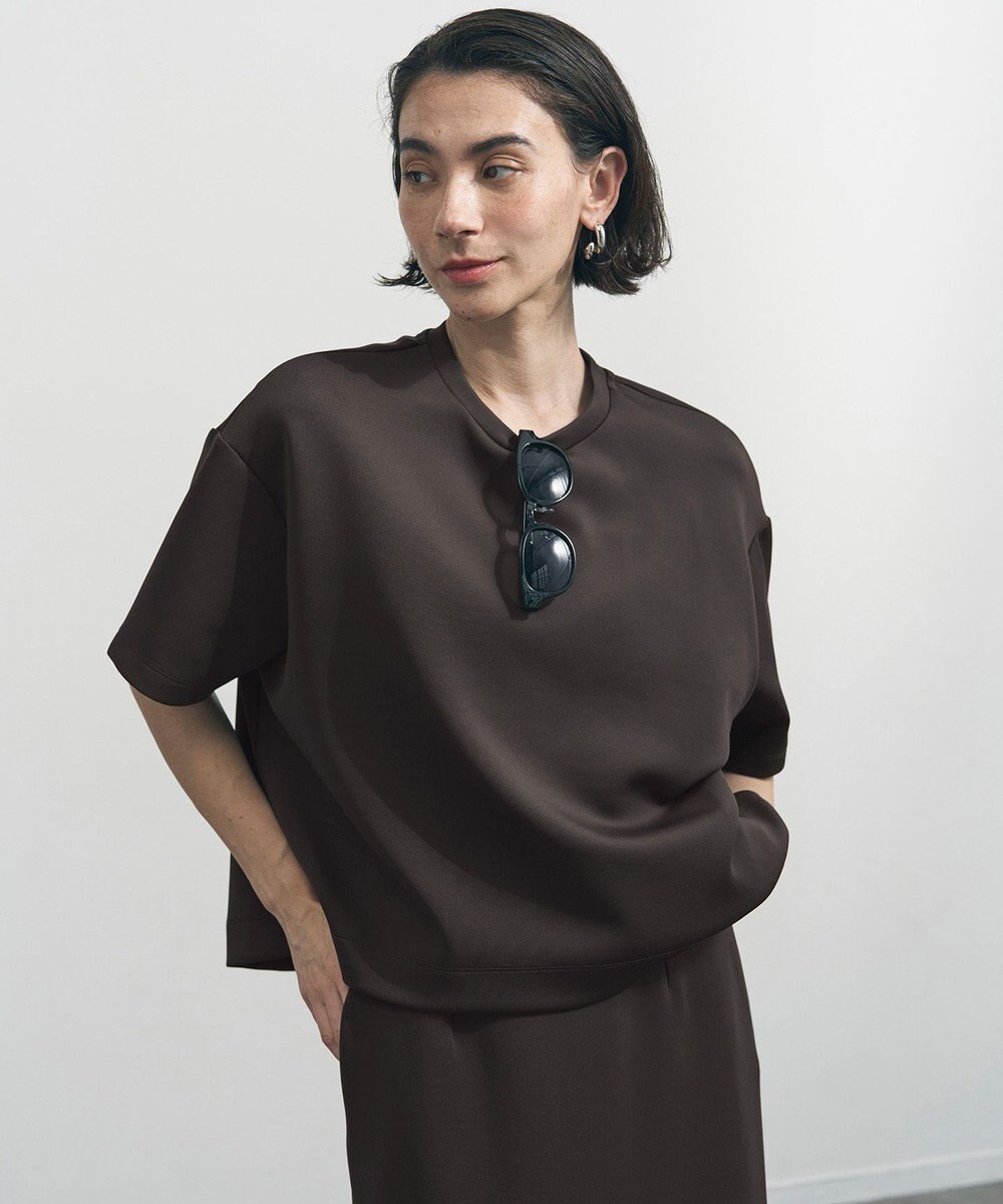 UNFILO 【VERY掲載】BEAUTY FORM JERSEY light サイドZIP プルオーバー 