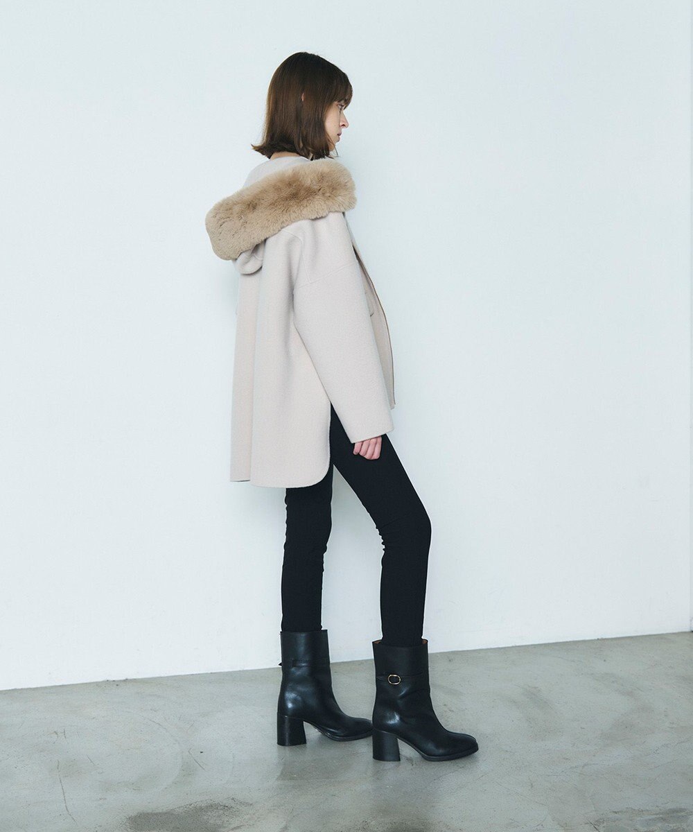 GRACE CONTINENTAL フードファーリバーポンチョ 