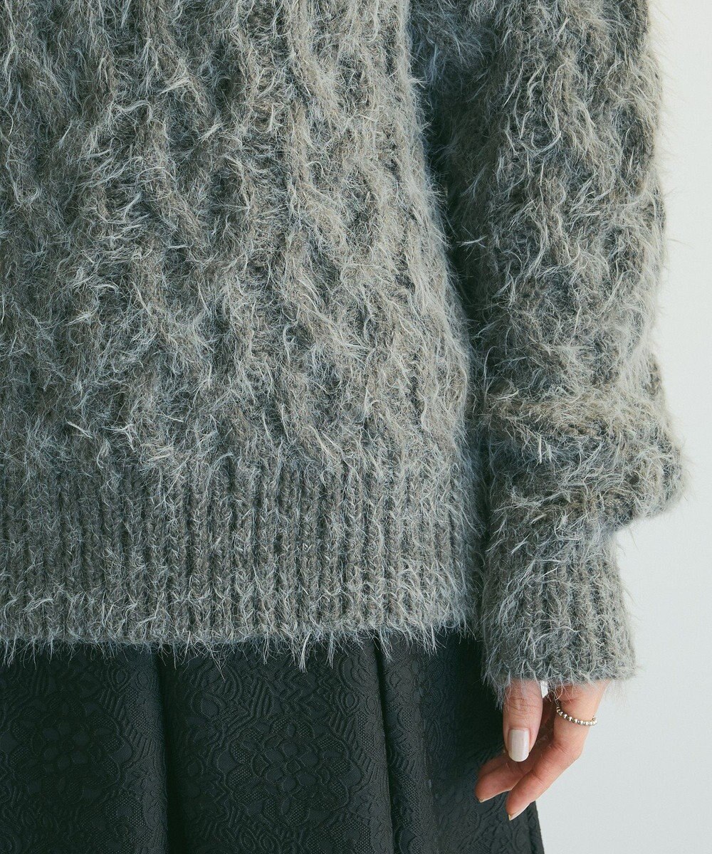 Green Parks armonia．シャギーケーブルニット 