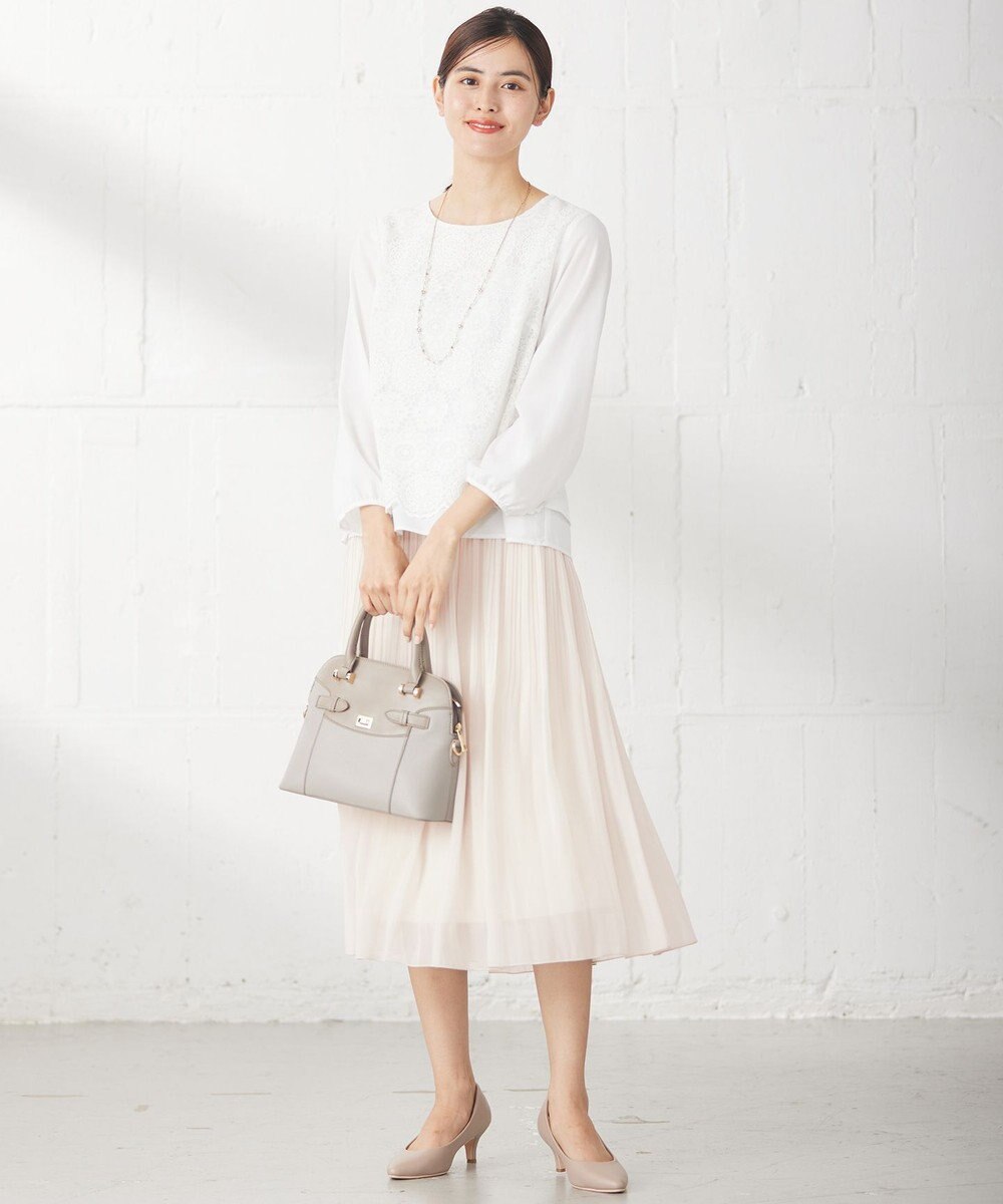 ANY SIS L 【洗える】シャイニープリーツ スカート 