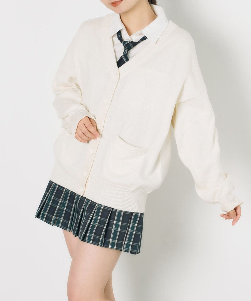 WEGO 【SCHOOL ITEM】ハイゲージスクールカーディガン 