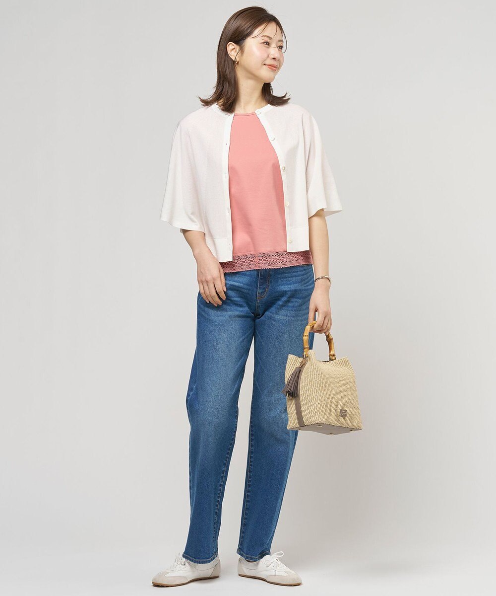 J.PRESS LADIES COTTON ACETATE DRY バタフライスリーブ カーディガン 