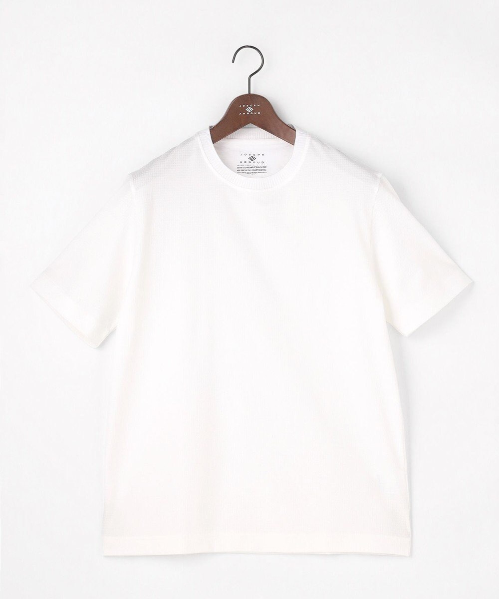 JOSEPH ABBOUD 【オーガニックコットン使用・MADE IN JAPAN】千鳥ジャカード Tシャツ 