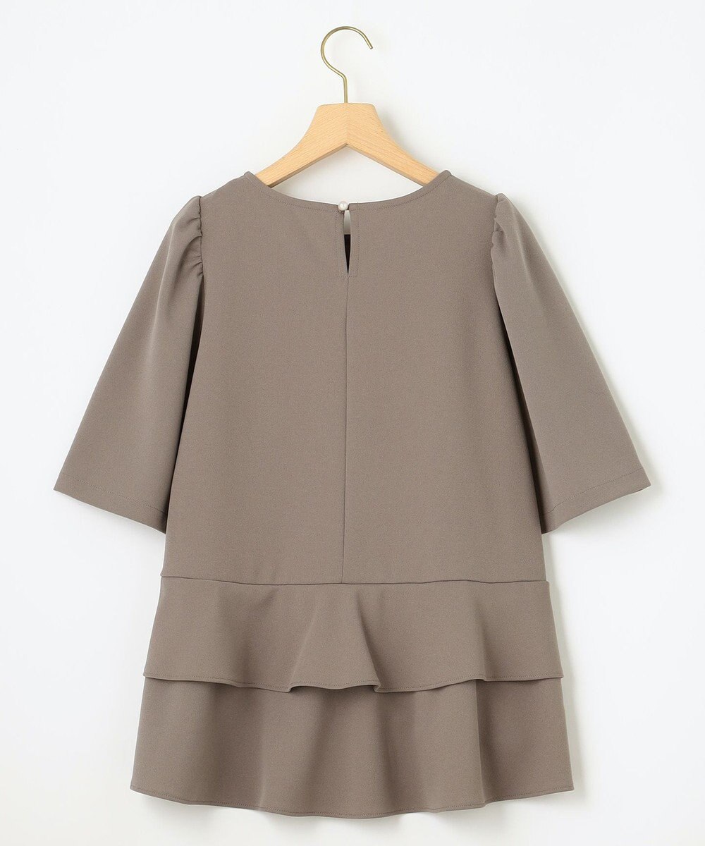 組曲 【接触冷感・吸湿・UVカット】ジョーゼットジャージーフリルブラウス 