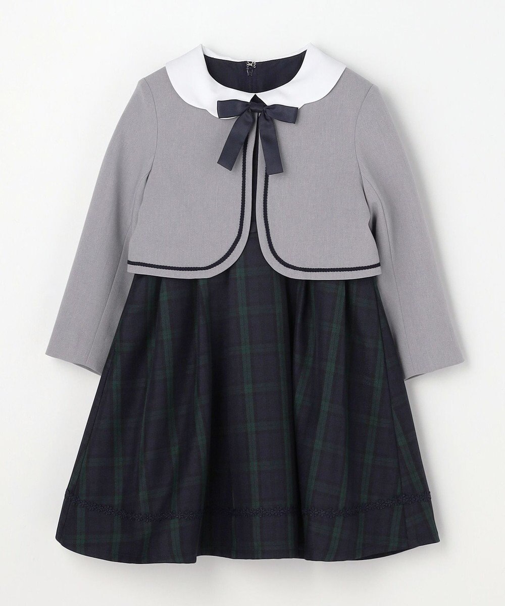 ANY KIDS 【2点セット】ノーカラー ボレロジャケット+襟付き ワンピース 