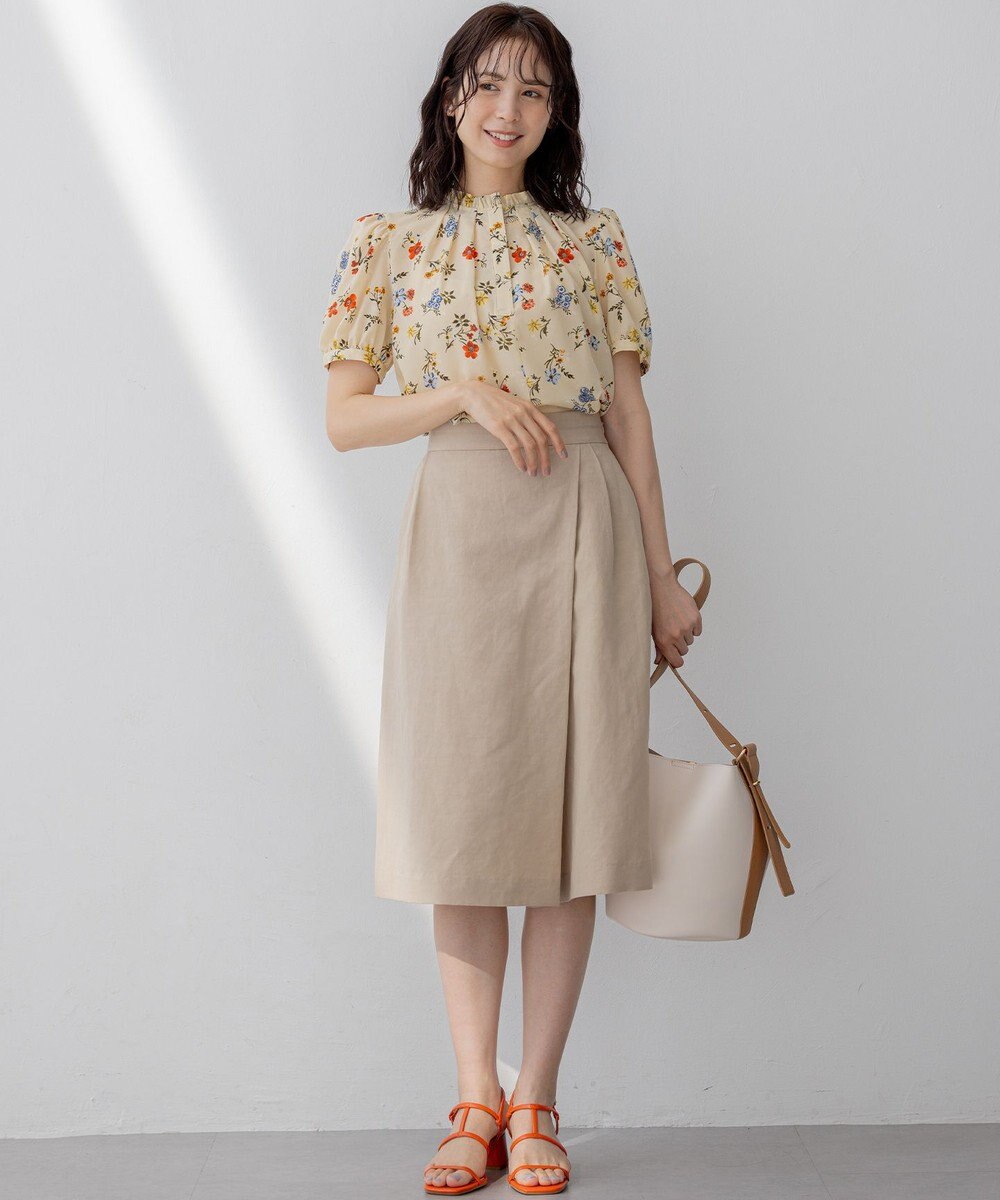 組曲 S フラワープリント ブラウス 