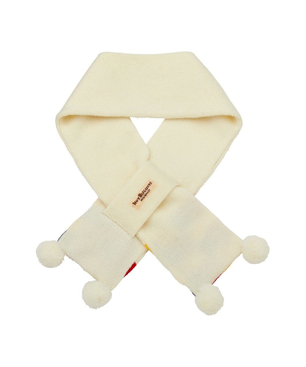 MIKI HOUSE HOT BISCUITS カラフルブロック マフラー 