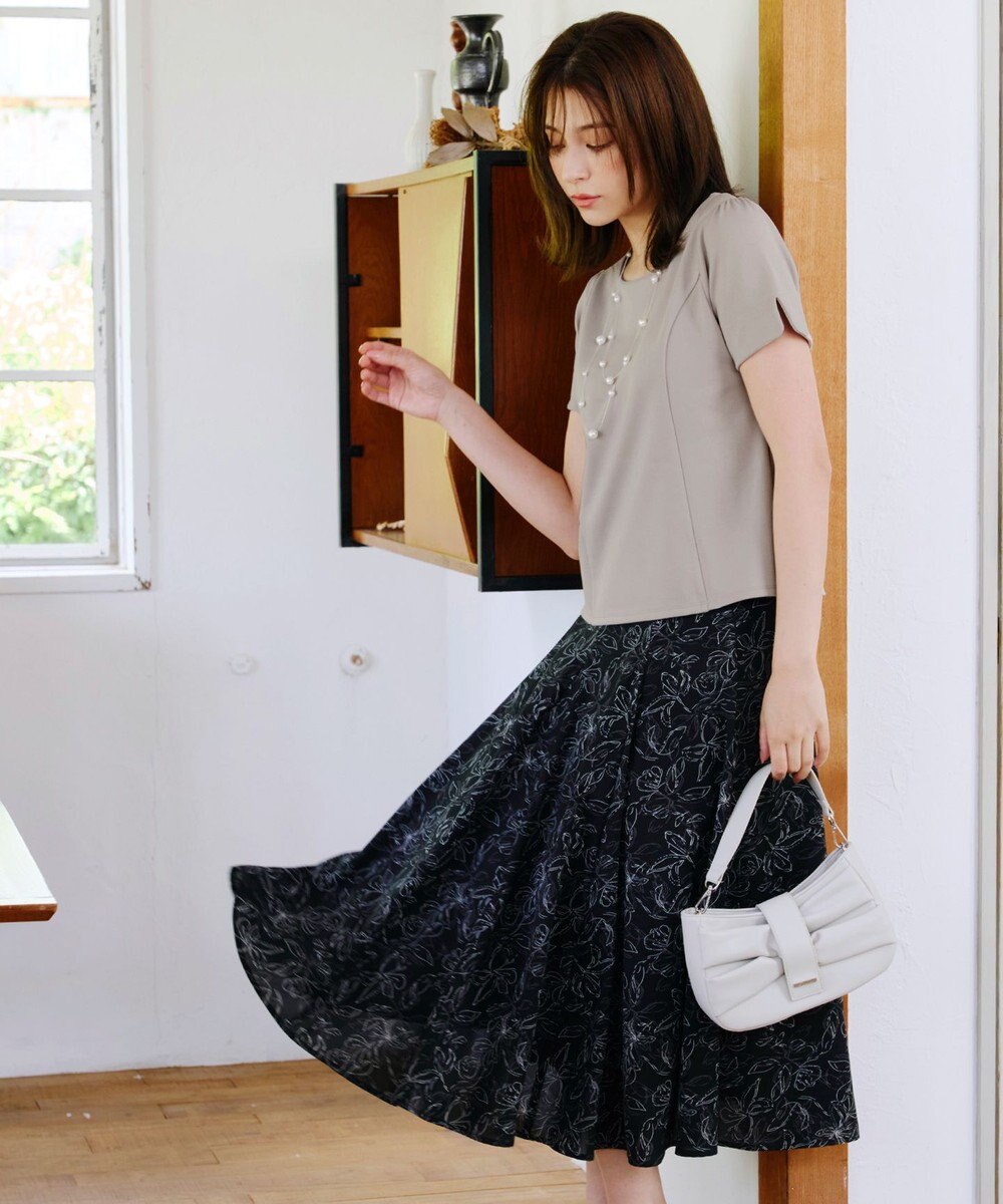 Tiaclasse 【UVカット・吸水速乾】 “きれい見え” パネルラインカットソートップス 