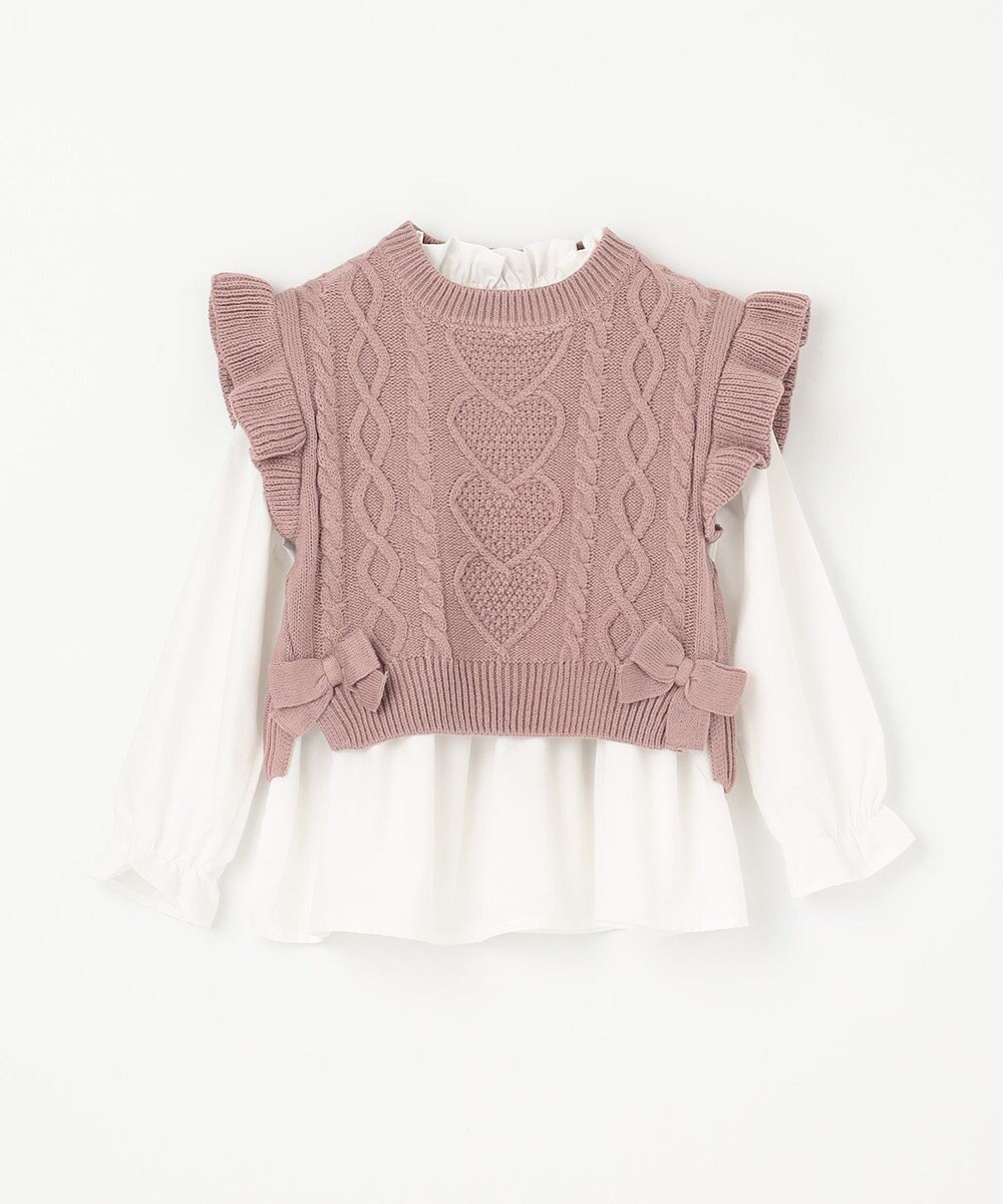 ANY KIDS ニットベストレイヤードチュニック 