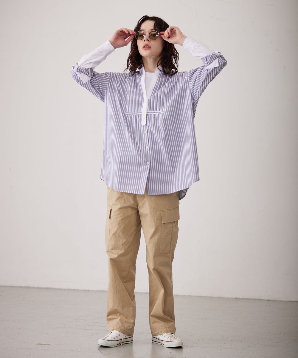 J.PRESS YORK STREET 【WOMEN】クレリックバンドドレス シャツ 