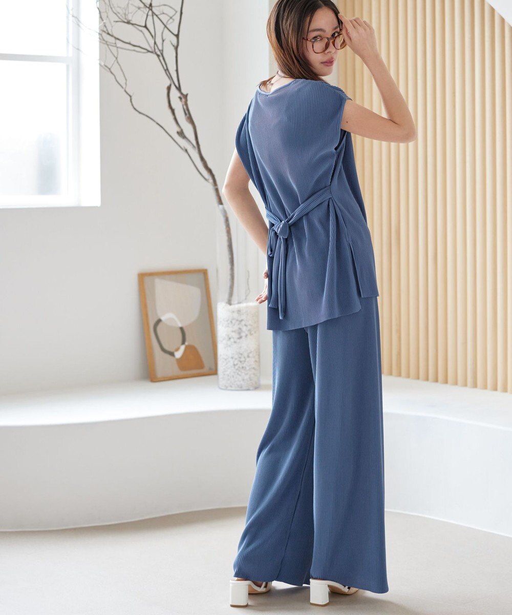 Tiaclasse 【2点セット・新色追加・洗える】クリスタルプリーツセットアップ 