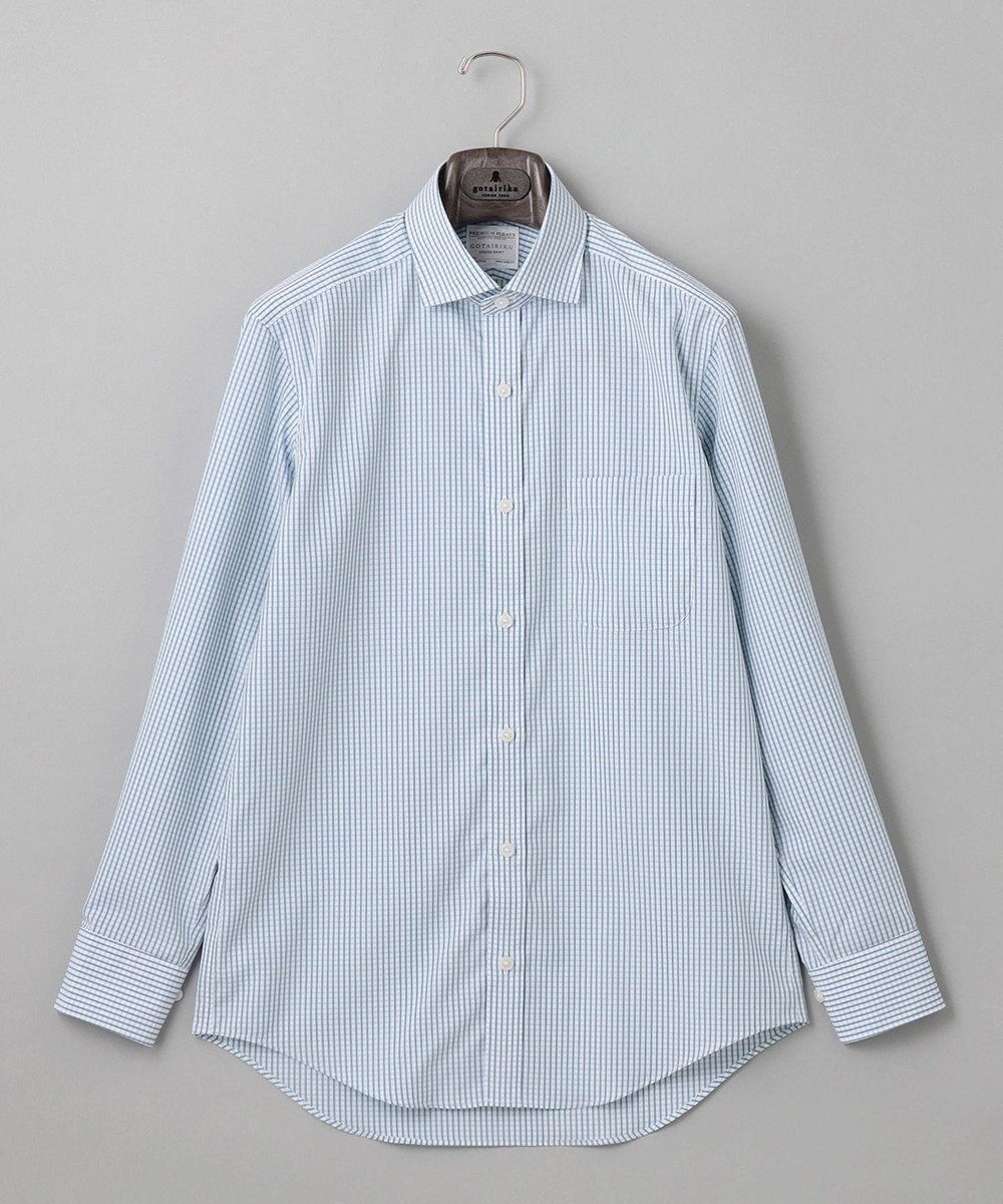 GOTAIRIKU 【形態安定】PREMIUMPLEATS_スモールワイドカラー 通年ドレスシャツ（チェック） 