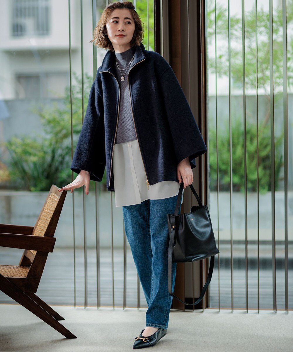 23区 【洗える】レイヤードコンビ ニット 