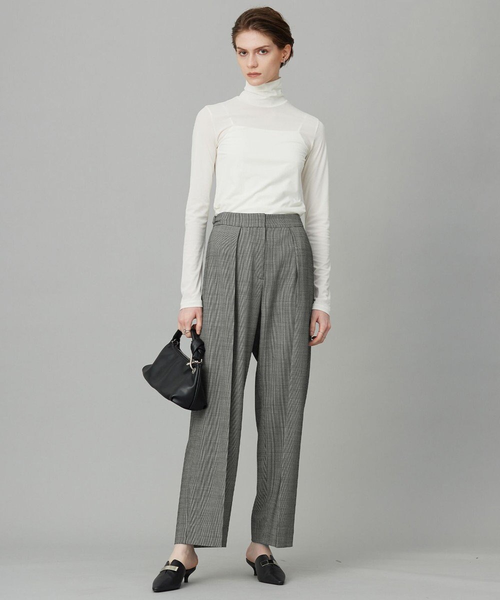 ICB 【洗える】 パウダリーチュール ハイネックトップス 