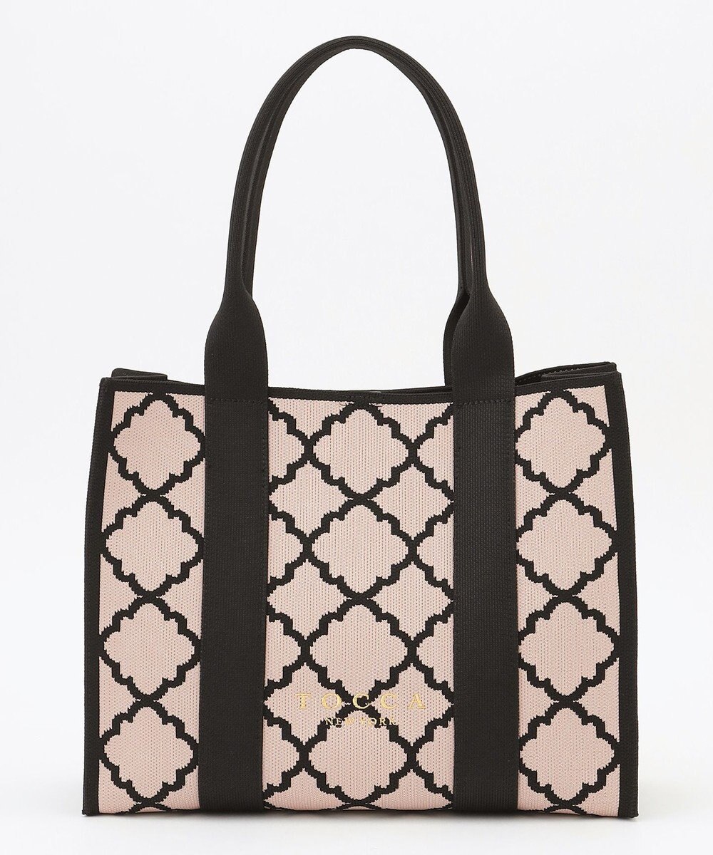 TOCCA 【大人百花掲載】【A4サイズ対応】CHECKER CLOVER KNITBAG ニットバッグ 