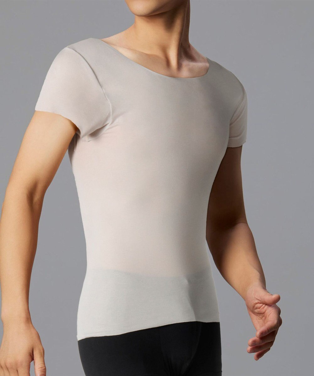 WACOAL MEN 【オーガニック綿混インナー】多機能を着る。綿の贅沢オーガニック フリーなカッティング（ネック・袖・裾）2分袖 GL5210 /ブロス バイ ワコールメン 