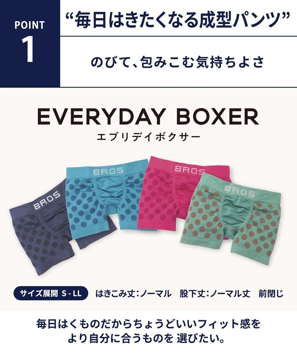 WACOAL MEN ボクサーパンツ 【EVERYDAY BOXER】 吸汗速乾 立体成型 前閉じ 下着 メンズ GT3490 /ブロス バイ ワコールメン 
