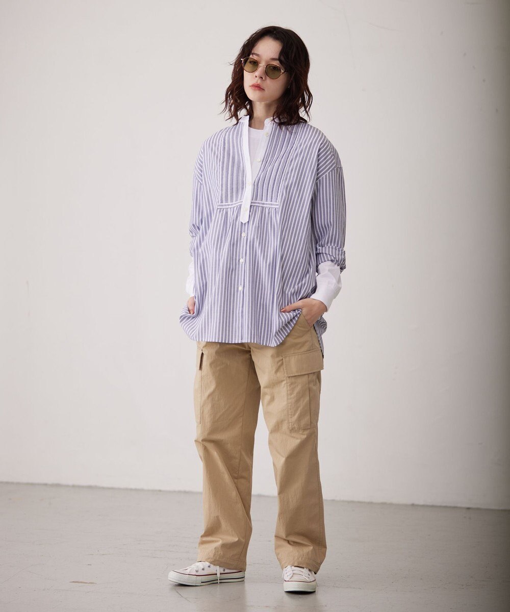 J.PRESS YORK STREET 【WOMEN】クレリックバンドドレス シャツ 