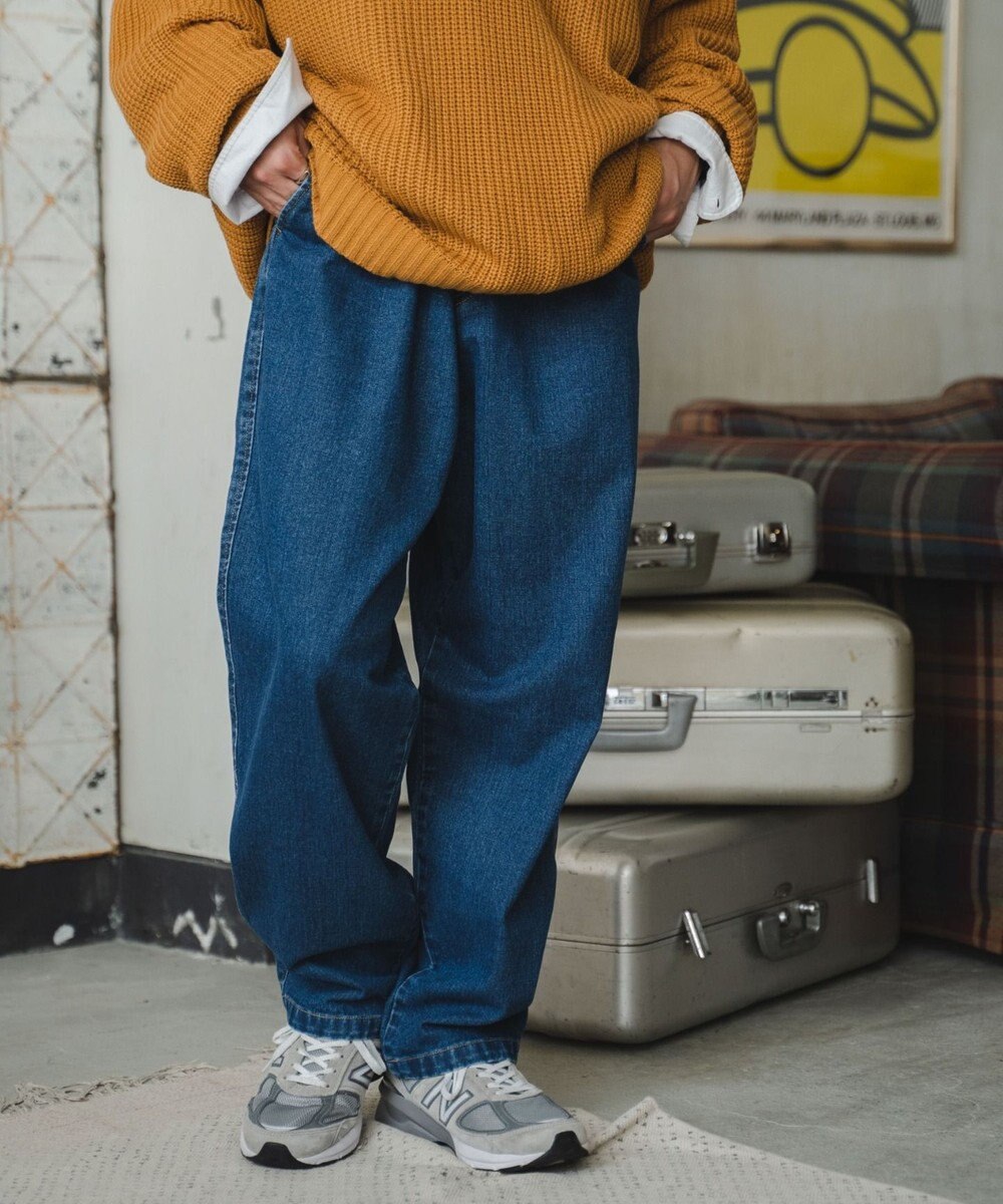 WEGO デニムイージーワイドパンツ 