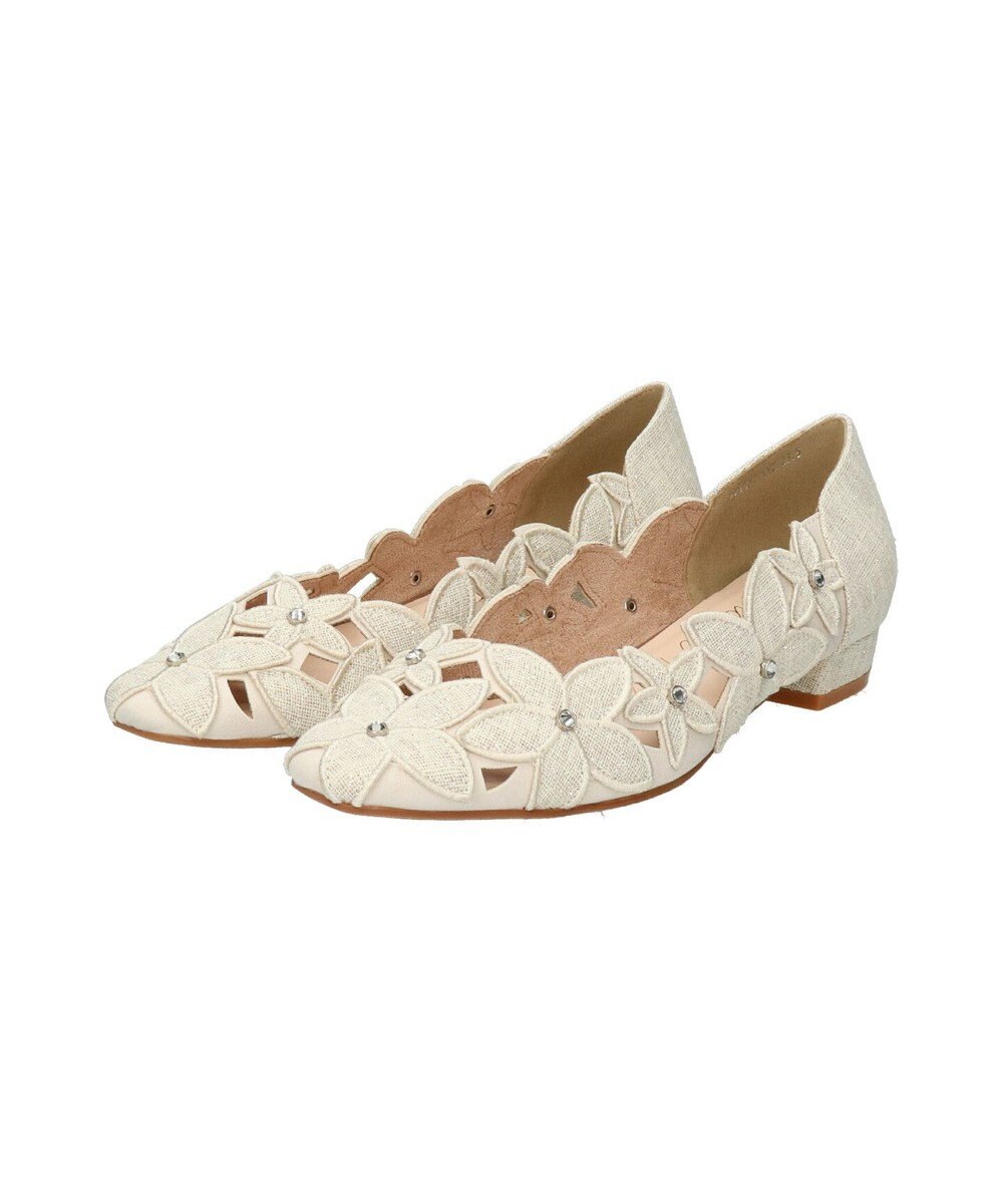 Bridget Birkin 【Bridget Birkin】フラワーカットワークラメパンプス 