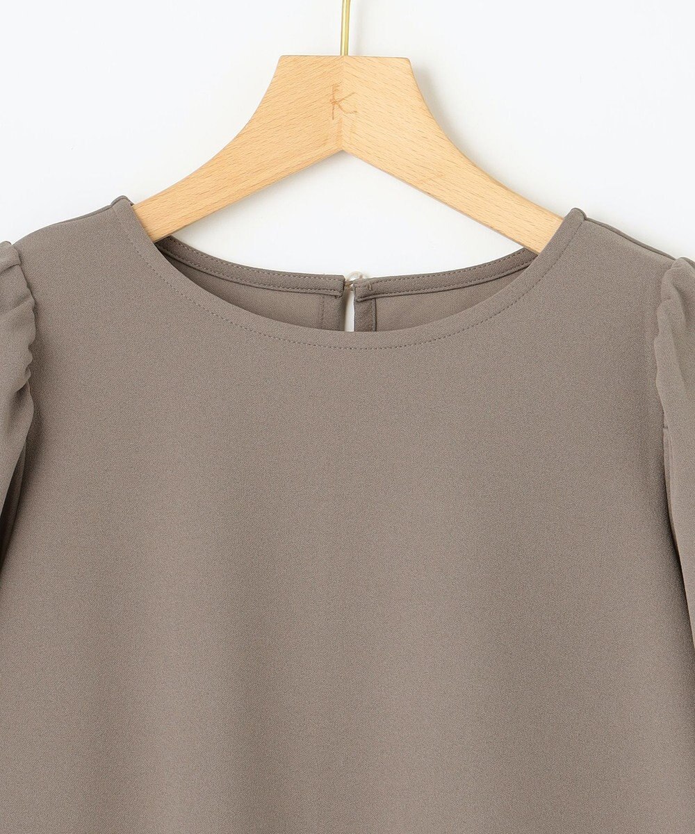 組曲 【接触冷感・吸湿・UVカット】ジョーゼットジャージーフリルブラウス 