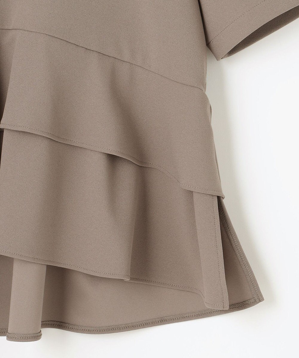 組曲 【接触冷感・吸湿・UVカット】ジョーゼットジャージーフリルブラウス 