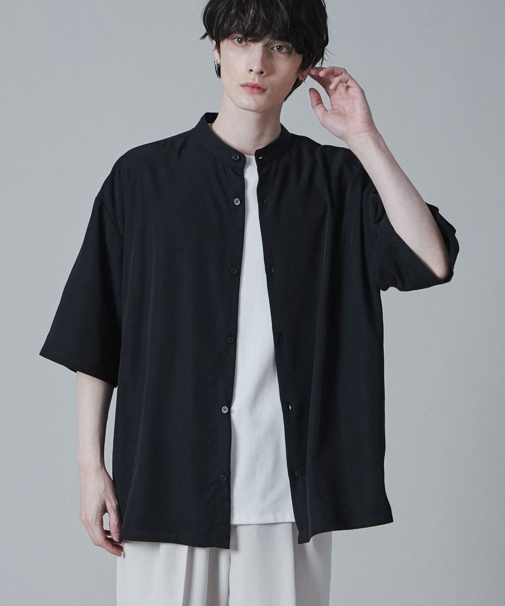 WEGO トロミBIGバンドカラーシャツ（S） 