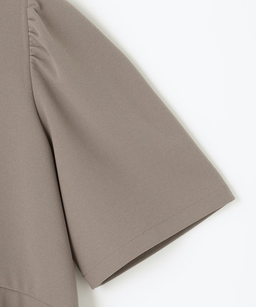 組曲 【接触冷感・吸湿・UVカット】ジョーゼットジャージーフリルブラウス 